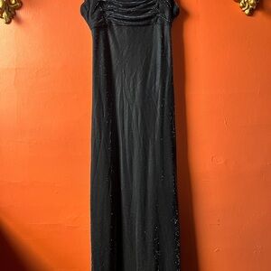 Vintage Navy Shimmer Gown